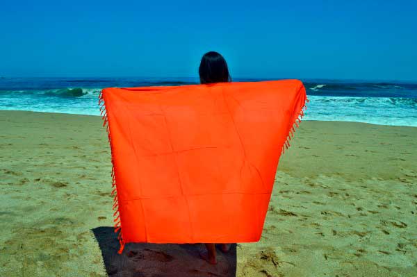 Pareo Plain Plain Naranja