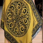 Celtic style pareos unique prints - Yellow