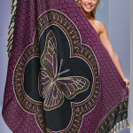 Butterfly Dreams Printed Batik Pareo - BTRFLY-PRPLE